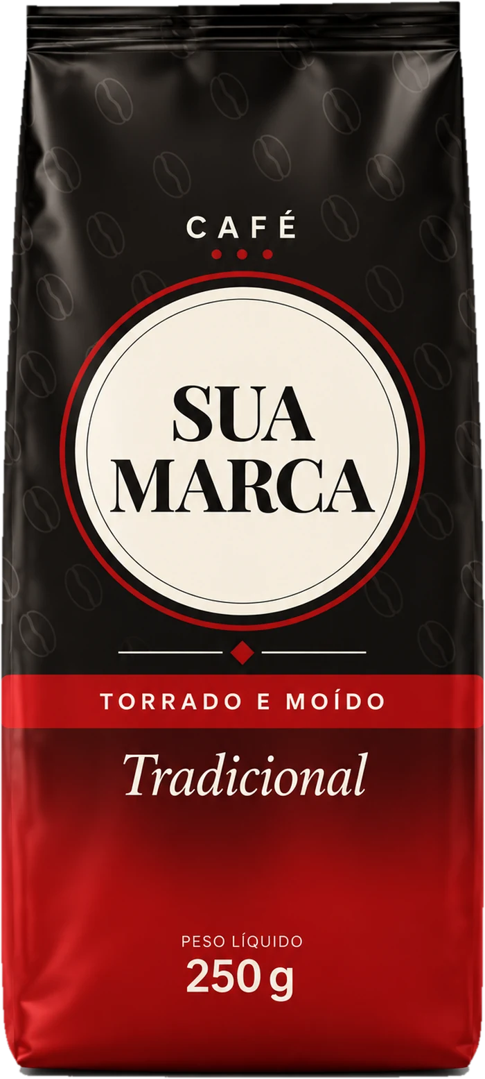 Embalagem Pouch fundo chato com a marca do cliente